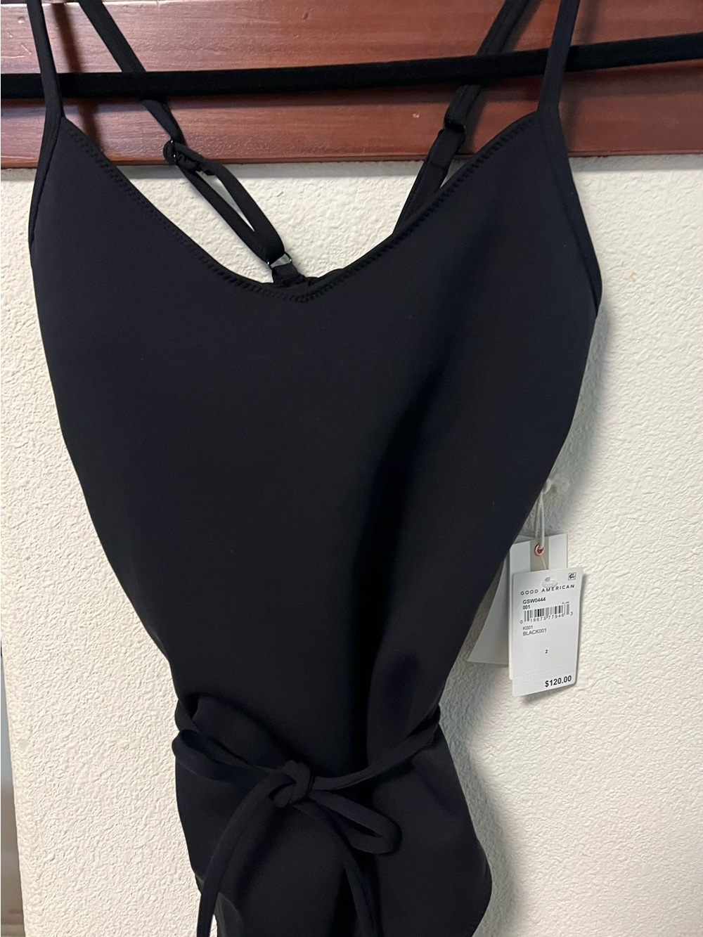 Good American Black Classic One-Piece Swimsuit NWT